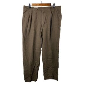 Principe Dress Pants Trousers Wool Cashmere Brown Made in Italy Mens 34x28